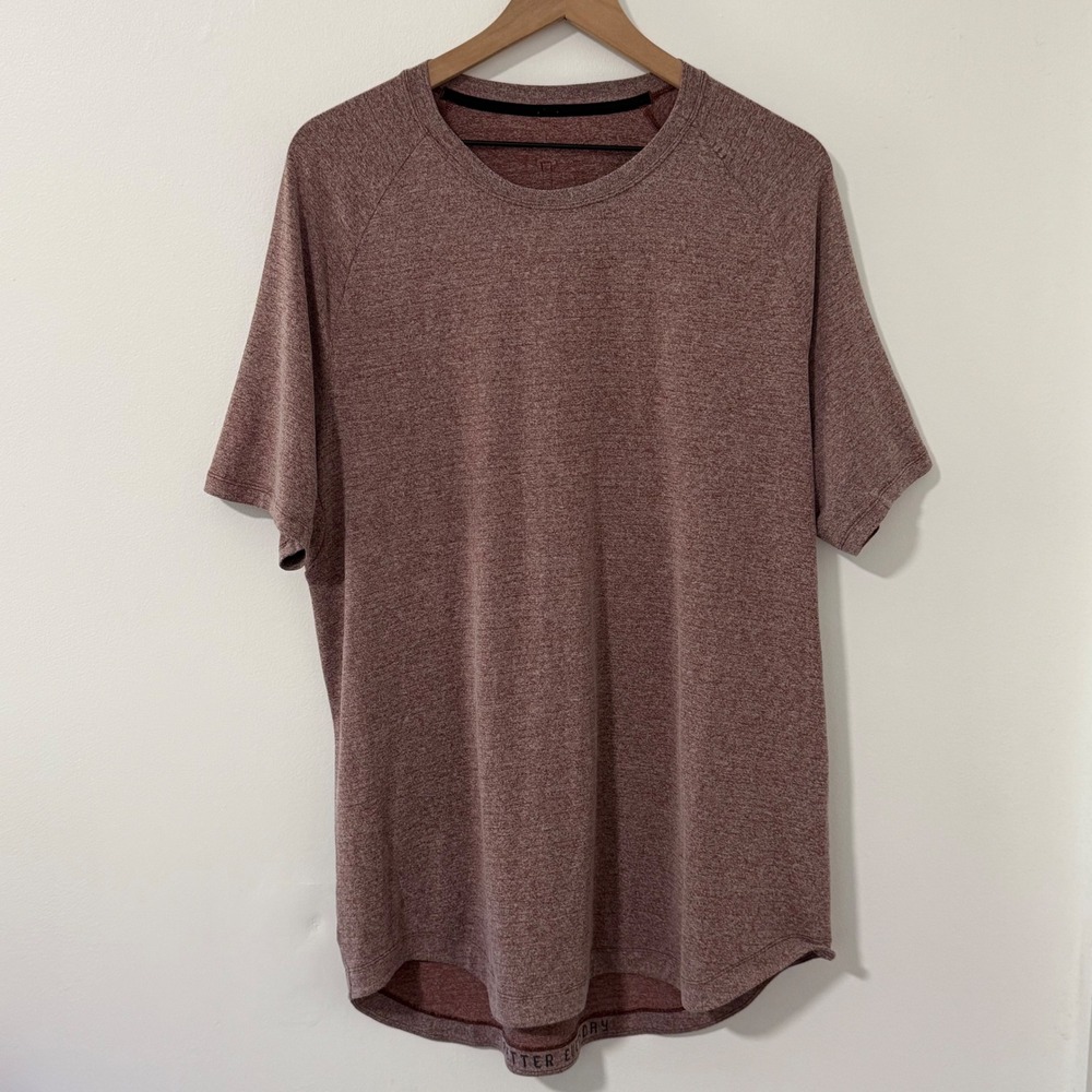 Lululemon Metal Vent Tech T Shirt Mens XL Maroon Heathered Athletic Gym Workout